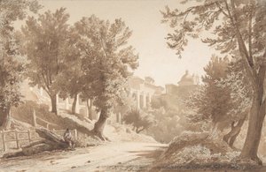 Utsikt över Ariccia, 1853.
