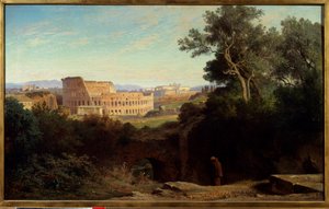 Utsikt över Colisee (Colosseo) från berget Palatin (Palatino) till Rom Målning av Achille Benouville (1815-1891) 1870 sön. 0,78x1,26 m Paris, musee d