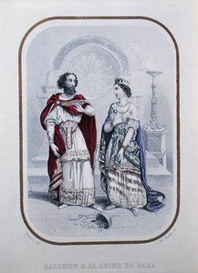 Kung Salomo och drottningen av Saba, illustration från 