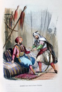 Abdullah mottogs i Ibrahim Pashas tält, 1818, c1847
