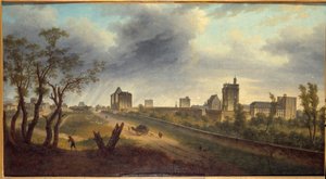Utsikt över slottet i Vincennes Målning av Adrien Guignet (1816-1854)