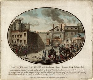 Stormningen av Bastiljen den 14 juli 1789, 1789 av Jean Alexis Cornu