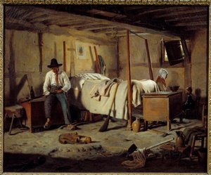 Tjuvskytten Målning av Jean Alphonse Roehn (1799-1864) 1850 Dim. 0,5x0,6 m