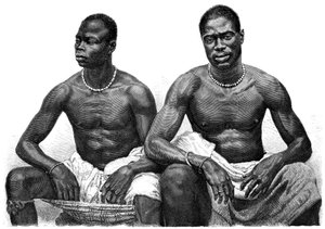 Två män från Assinie, Guinea, c1860-1920.