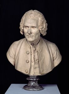 Byst av Jean Jacques Rousseau (1712-78) (terrakotta)