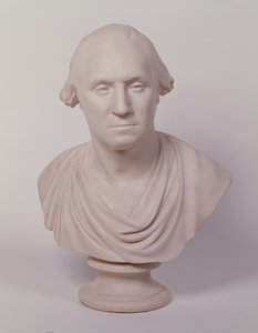 George Washington (målad gips) av Jean Antoine Houdon