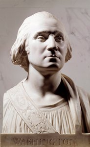 Marmorbyst av George Washington (1732-1789) Skulptur av Jean Antoine Houdon (1741-1828) 1786 Paris, Louvren av Jean Antoine Houdon