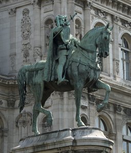 Ryttarstaty av prevot av köpmännen i Paris Etienne Marcel av Jean Antoine Marie Idrac