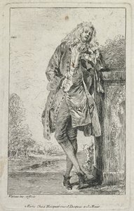 Modefiguren: Stehender Mann Acconde von Jean Antoine Watteau