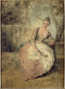 Die besorgte Geliebte von Jean-Antoine Watteau