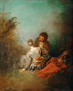 Le Faux Pas The Mistaken Advance av Jean Antoine Watteau