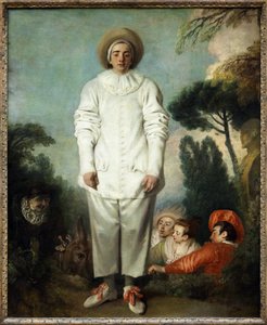 Pierrot, tidigare känd som Gilles (olja på duk) av Jean Antoine Watteau