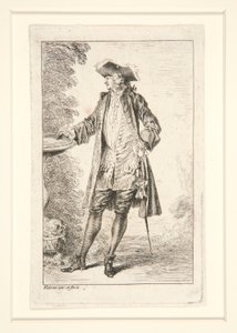 Tallrik från serien Figures de mode (Figures of Fashion) av Jean-Antoine Watteau