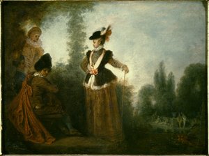 Die Abenteurerin, ca. 1712 von Jean Antoine Watteau