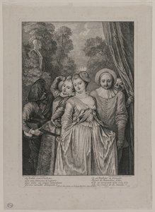 Kläderna är italienska av Jean Antoine Watteau