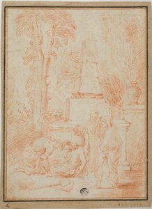 Tobit Begravning av de döda eller begravning av Phocian av Jean-Antoine Watteau