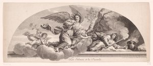 Allegorisk representation med svartsjuka och oenighet La Jalousie et la Discorde (titel på objekt)