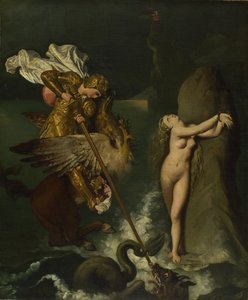Angelica räddad av Ruggiero, 1819-1839 av Jean Auguste Dominique Ingres