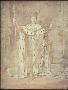 Karl X i sina kröningskläder av Jean Auguste Dominique Ingres