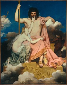 Jupiter och Thetis Målning av Jean Auguste Dominique Ingres (1780-1867) 1811 Sön. 3,2x2,6 m Aix en Provence, Musee Granet av Jean Auguste Dominique Ingres