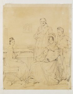 La famille Stamaty ... av Jean Auguste Dominique Ingres
