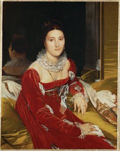 Portrait de Mme. de Senonnes (målning på duk) av Jean Auguste Dominique Ingres