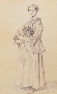 Porträtt av Mademoiselle Marie Reiset, senare Vicomtesse Adolphe-Louis-Edgar de Segur-Lamoignon, 1850 av Jean Auguste Dominique Ingres