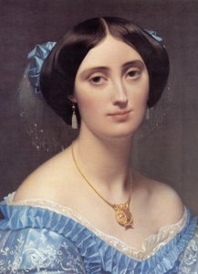 Porträtt av prinsessan Albert de Broglie (detalj) av Jean Auguste Dominique Ingres
