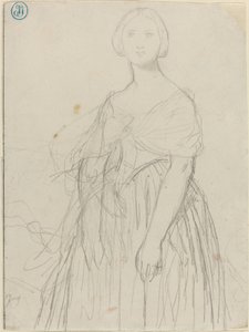 Skiss för Madame Moitessier av Jean Auguste Dominique Ingres