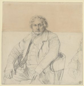 Studie till porträttet av Louis-François Bertin (1766-1841) av Jean Auguste Dominique Ingres