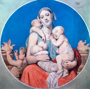 Studie för det målade glaset i Chapelle Saint Ferdinand, 1833 av Jean Auguste Dominique Ingres