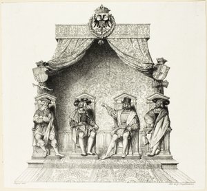 De fyra magistraterna i Besançon av Jean Auguste Dominique Ingres