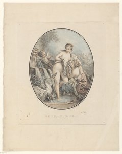 Leda och svanen av Jean Augustin Léveillé