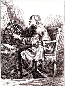 Astronomen.1878 (gravyr) av Jean Baptiste (after) Le Prince