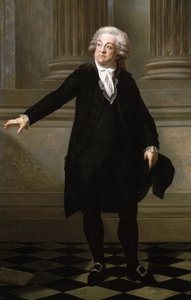 Porträtt av Honore Gabriel Riqueti, greve av Mirabeau (olja på duk av Jean Baptiste Adolphe Gibert
