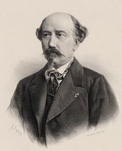 Porträtt av kompositören Aimé Maillart 1817-1871. av Jean Baptiste Adolphe Lafosse