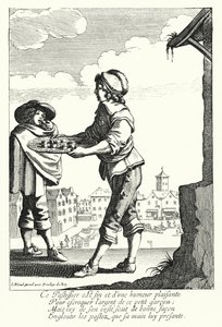 Pajsäljaren (gravyr) av Jean Baptiste Alexandre (after) Le Blond