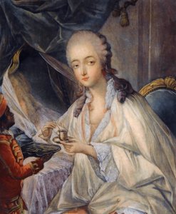Jeanne Bécu, comtesse Du Barry 1743-1793 med en kopp kaffe