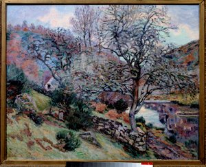 Crozan, the Rock of the Echo Målning av Jean Baptiste Armand (1841-1927) Bayonne Musee Bonnat från 1800-talet av Jean Baptiste Armand Guillaumin