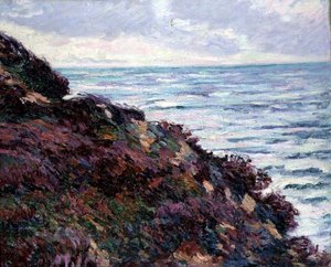 Marint landskap (olja på duk) av Jean Baptiste Armand Guillaumin