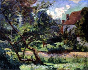Fruktträdgård vid kanten av skogen, Miregaudon av Jean Baptiste Armand Guillaumin
