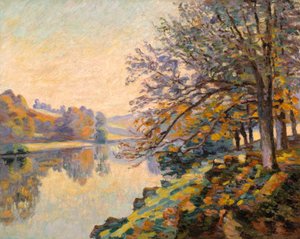 Flodstrand, höst, ca 1910 (olja på duk) av Jean Baptiste Armand Guillaumin