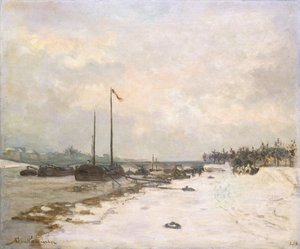 Kajen vid Seine i omgivningarna av Paris; Seines kajer runt Paris, 1873 av Jean Baptiste Armand Guillaumin