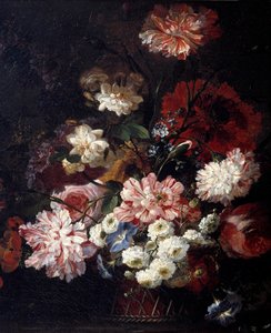 Korg med blommor på ett bord Målning av Jean Blin (eller Blain eller Belin) av Fontenay (1653-1715) 1600-talet sön. 0,46x0,55 m