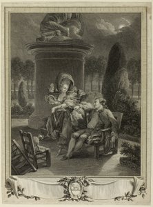 Thuileries-kvällen av Jean Baptiste Blaise Simonet