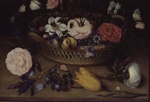 Korg med blommor av Jean Baptiste Bosschaert