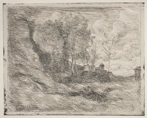 En souvenir från Ostia av Jean-Baptiste-Camille Corot