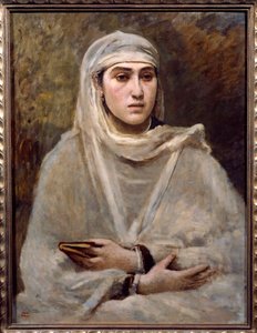 algeriska. Målning av Camille Corot (1796-1875) av Jean Baptiste Camille Corot
