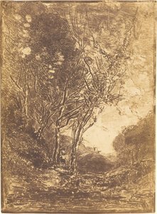 Bakhåll av Jean Baptiste Camille Corot