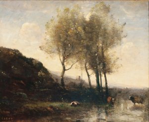 Koherde vilar vid foten av Cool Hills, ca 1855-65